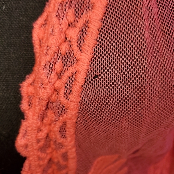 Lingerie Robe Sheer Coral New - Picture 3 of 6